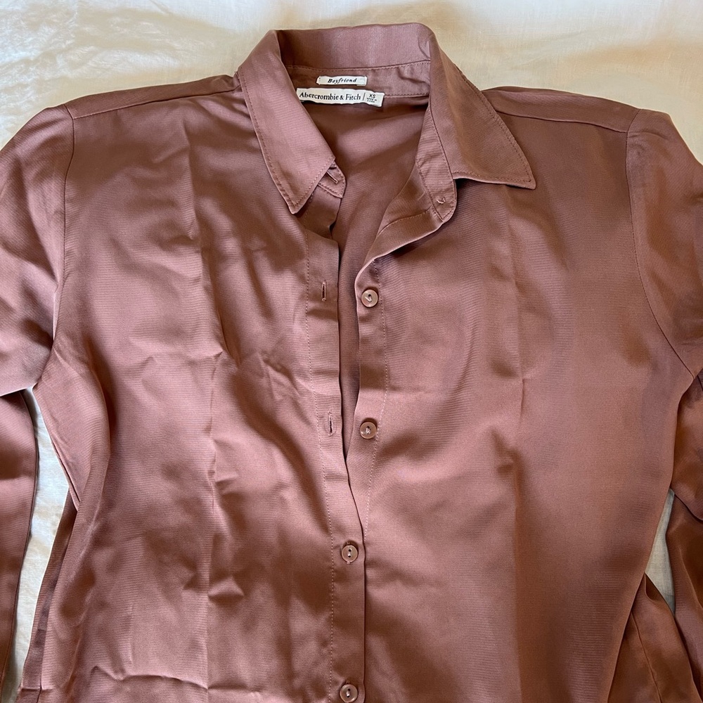 Silky/Satin Button Up From Abercrombie! - image 7